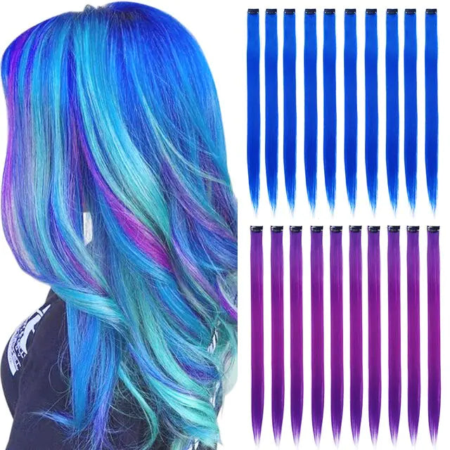 Black Star 20-Inch Party Highlights Clip-In Hair Extensions