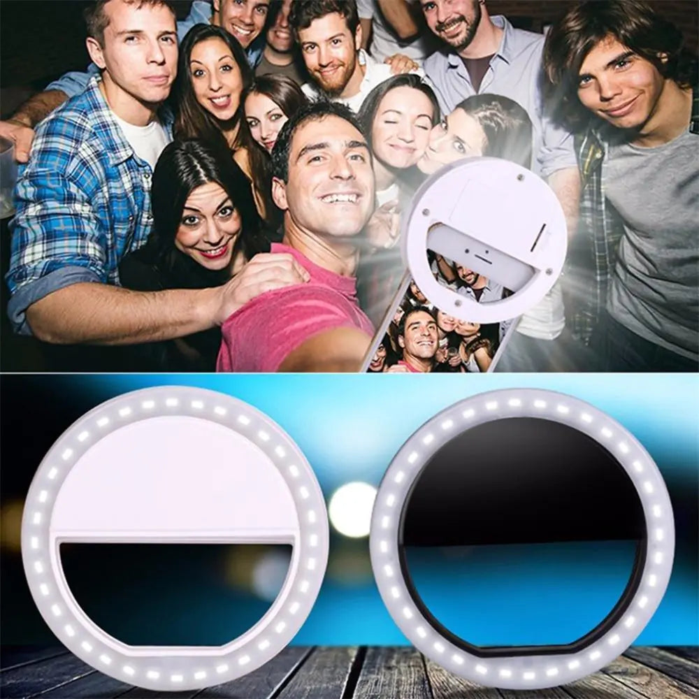 Anillo de luz LED portátil para selfies