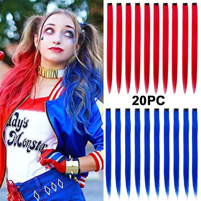 Black Star 20-Inch Party Highlights Clip-In Hair Extensions