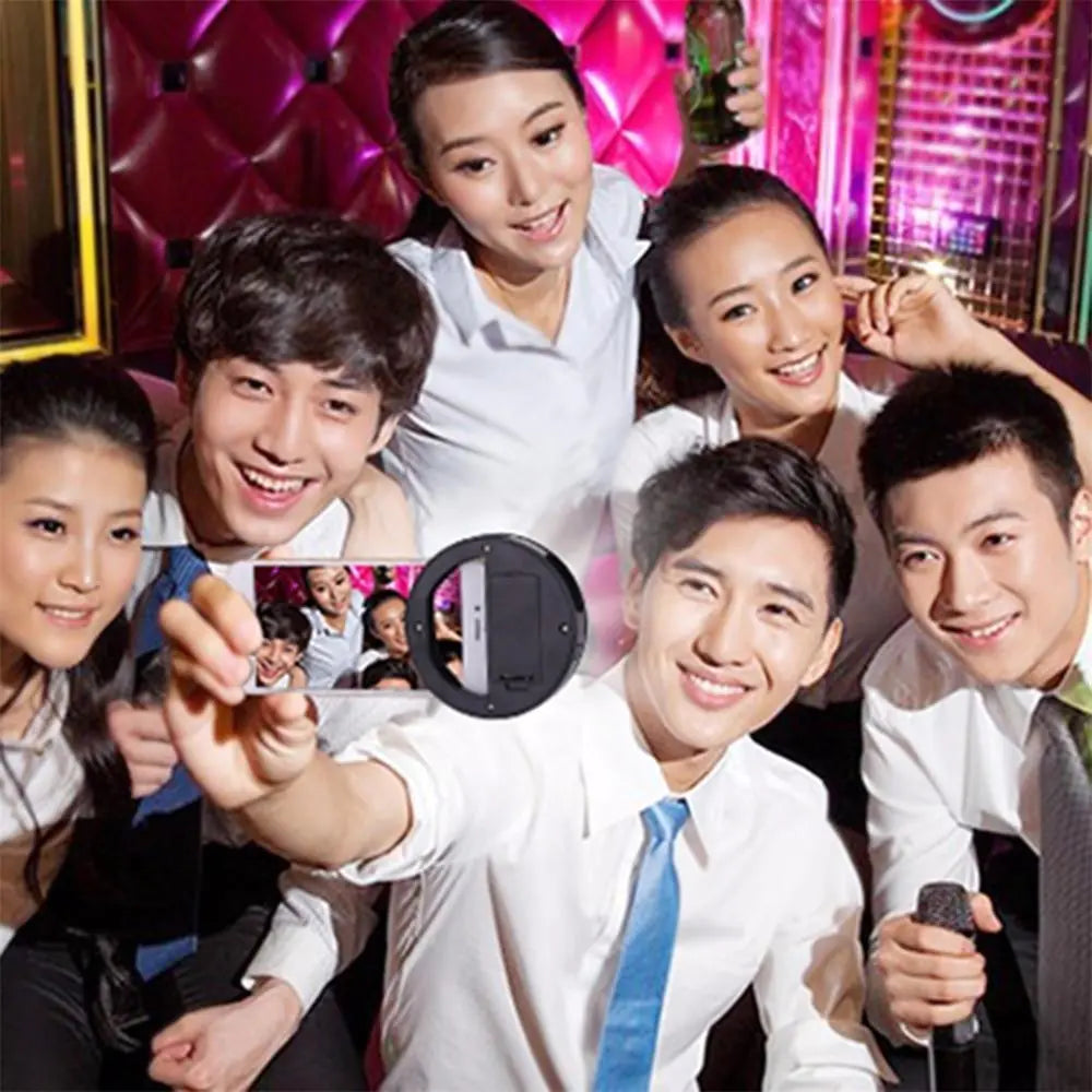 Anillo de luz LED portátil para selfies