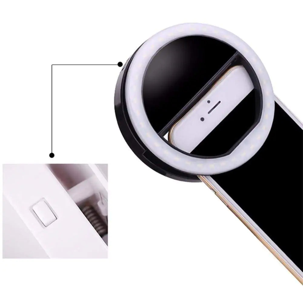 Anillo de luz LED portátil para selfies