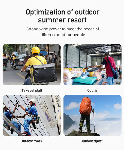 Polímero de ventilador montado en la cintura para exteriores