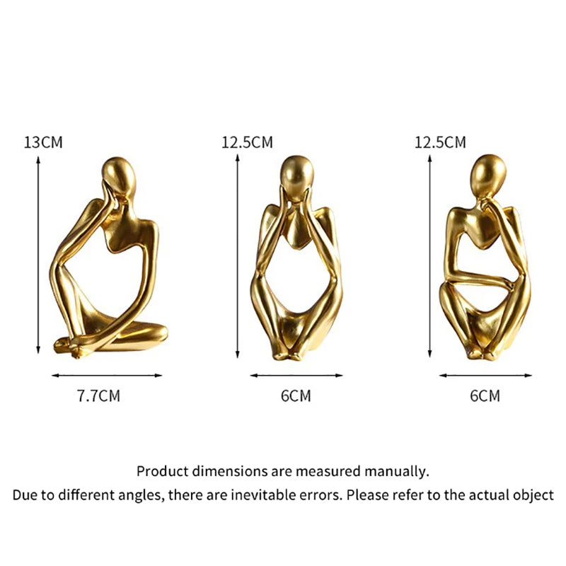 The Thinker Abstract Statues Sculptures Yoga Figurine Landscape Nordic Style Living Room Home Decoration Maison Desk Ornaments