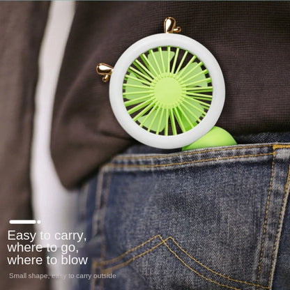 2023 Handheld Pocket Fans USB Charging Lazy Fan Desktop Mini Fan Portable With Night Light Fan Student Outdoor Travel Mini Fan