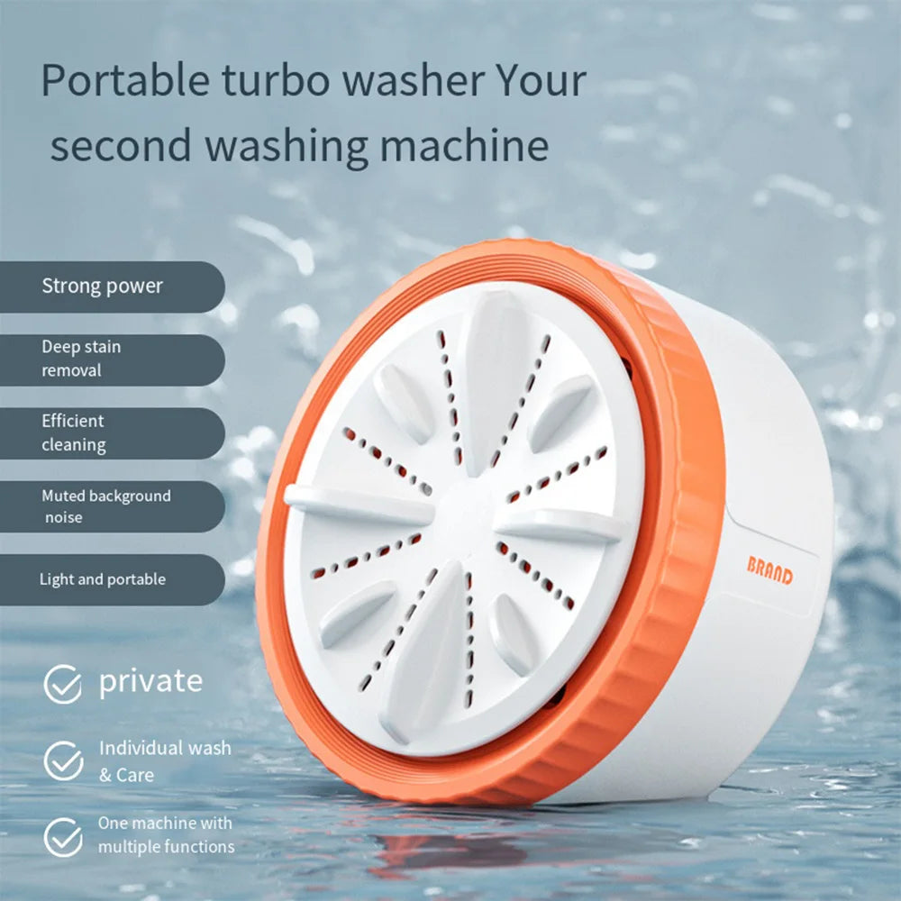 Three Gear timing Mini Portable Washing Machine USB Rotating Turbine Washing Machine Underwear Socks Washing Machine For Travel