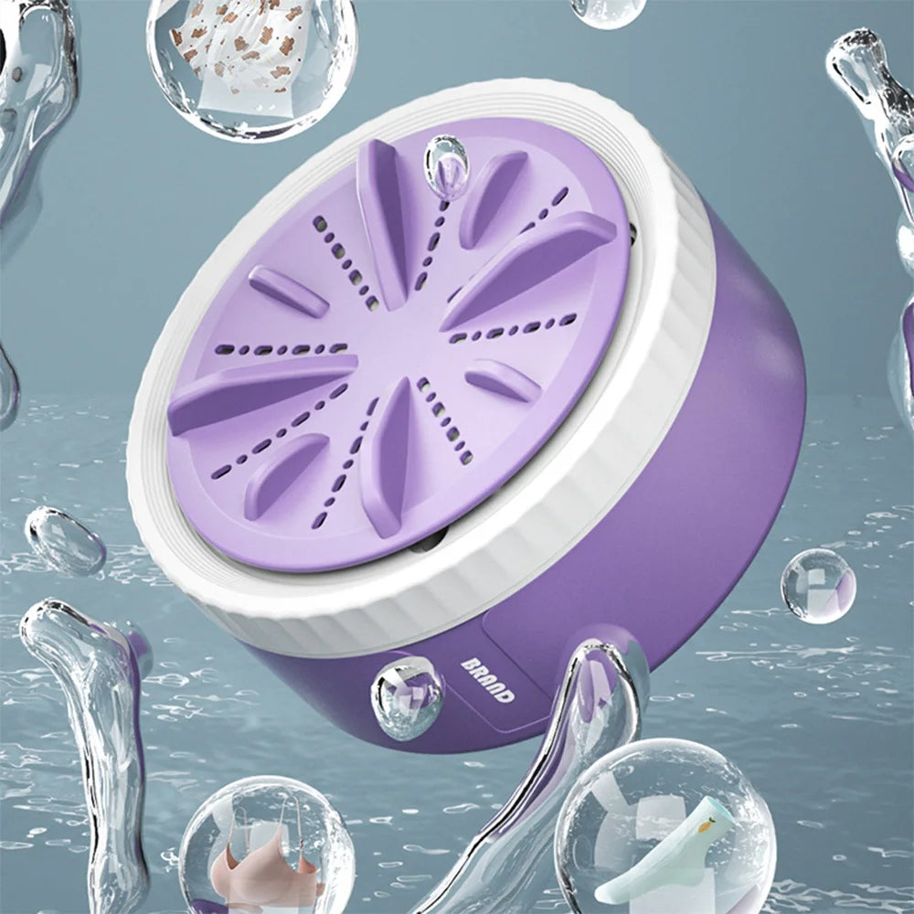 Three Gear timing Mini Portable Washing Machine USB Rotating Turbine Washing Machine Underwear Socks Washing Machine For Travel