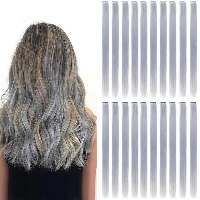 Black Star 20-Inch Party Highlights Clip-In Hair Extensions