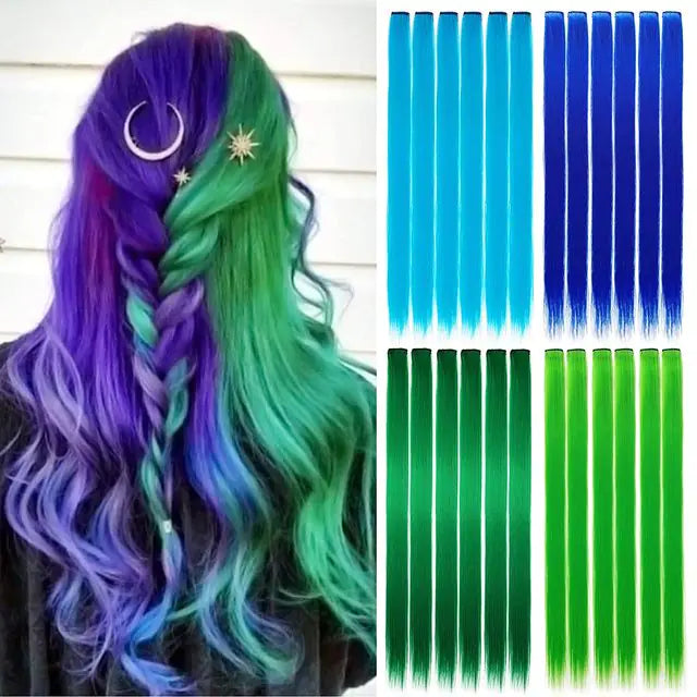 Black Star 20-Inch Party Highlights Clip-In Hair Extensions