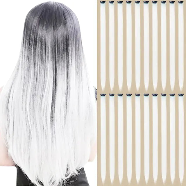 Black Star 20-Inch Party Highlights Clip-In Hair Extensions