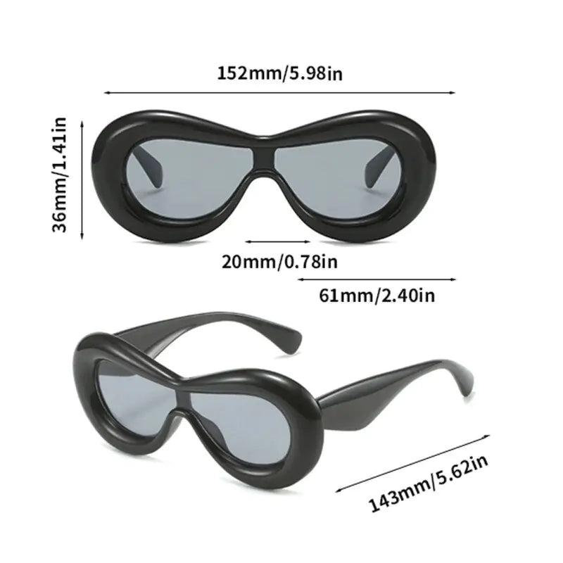 Gafas de sol ovaladas para hombre y mujer.
