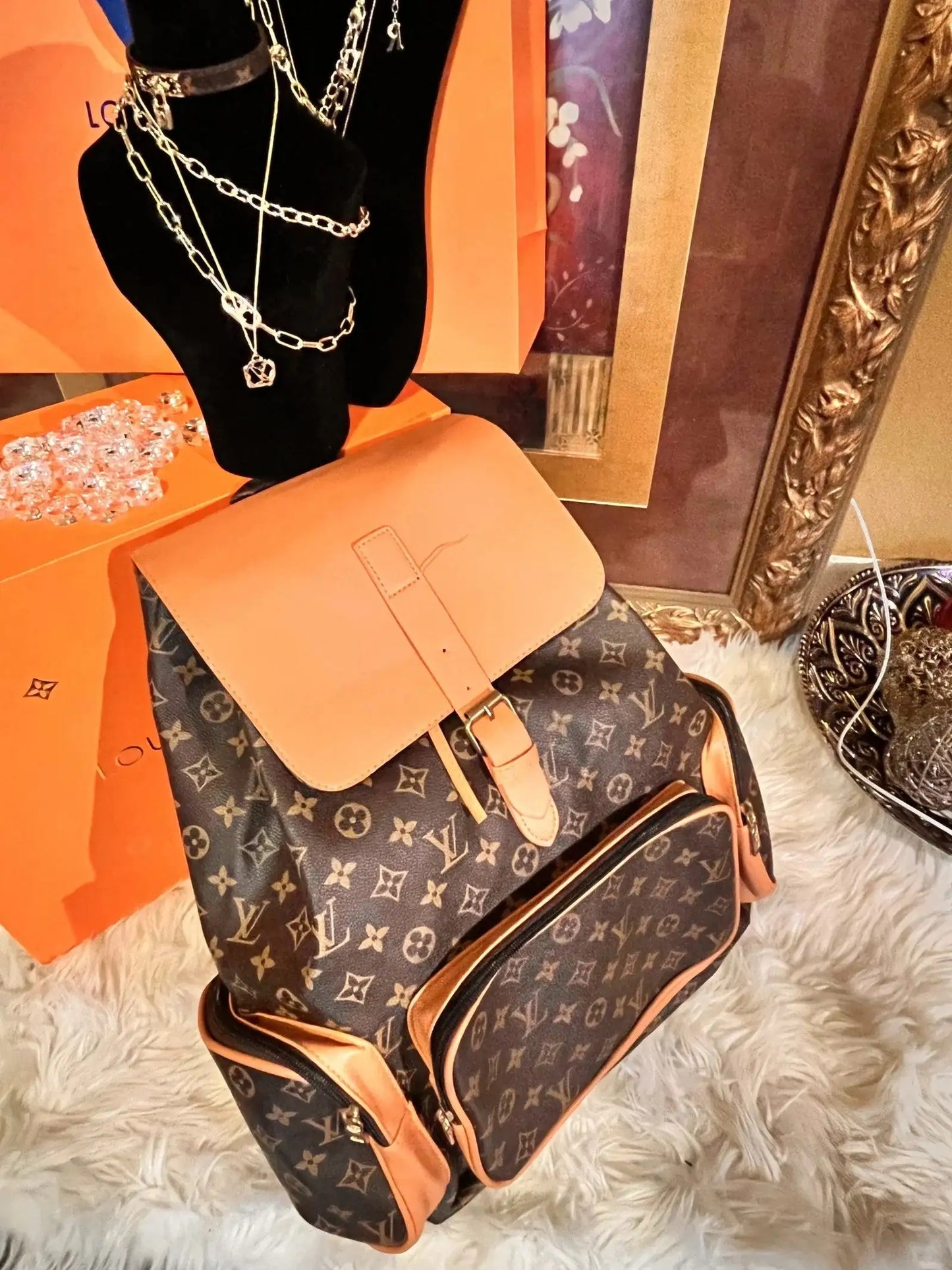 Women's Design LV Monogram Backpack